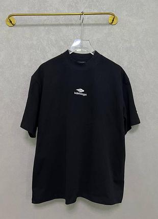 Balenciaga футболка мужская оверсайз унисекс чёрная