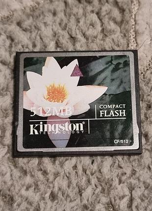 Карта памяти 512 мб (не гб) kingston 3.71/7.28 compactflash cf/512 кингстон