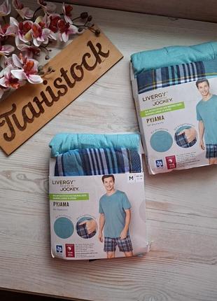 Мужская пижама livergy jockey m xxl футболка шорты
