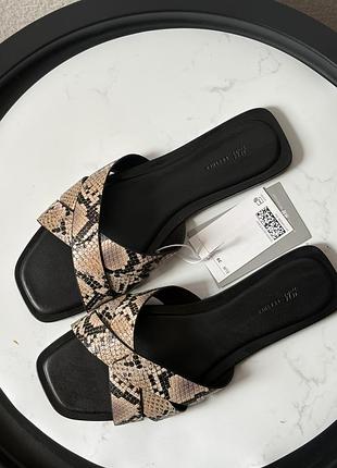 Шкіряні шльопанці h&m premium