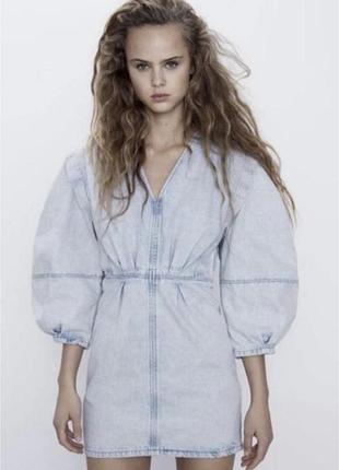 Коротка сукня zara, з цікавими рукавами