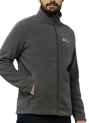 Толстовка чоловіча jack wolfskin winterstein fz m сіра 1711371-6945