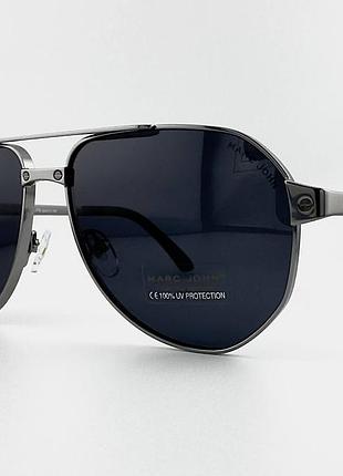 Мужские солнцезащитные очки авиаторы marc john mj0842 col.42-p8 polarized с поляризацией, черные