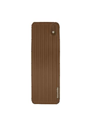 Матрас надувной одинарный naturehike cnk2450ws035, 95 мм, со встроенной помпой, коричневый