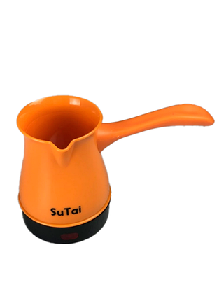 Электротурка sutai 168, 600 Вт, 500 мл, orange, электрочайник, турка, электрическая турка, чайник, кофеварка электрическая, кофеварка электрическая, кофеварка электрическая