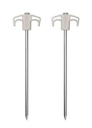 Колки металлические naturehike nh21yw133, 25 см, белые 2 шт