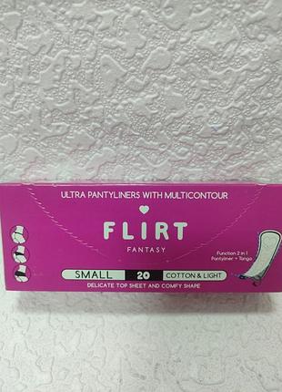 Гигиенические прокладки - fantasy flirt ultra pantyliners, модель small.упаковка включает в себя 20 штук в формате "2 в 1" для обычного белья и стринг