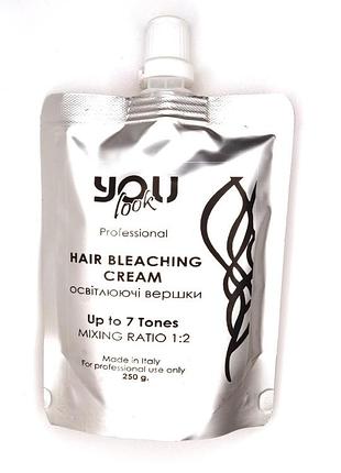 Вершки освітлюючі до 7 тонів you look professional hair bleaching cream 250 г