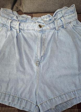 Женские шорты zara джинсовые голубые 42