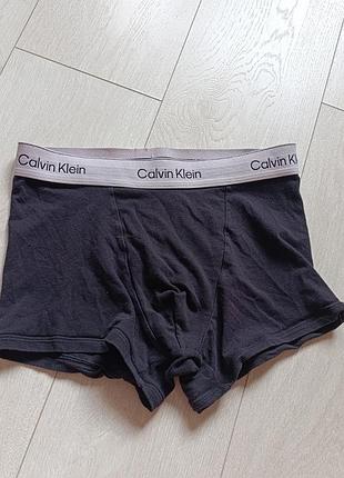 Черные трусы мужские базовые боксерки коттоновые calvin klein s c 8 36 44