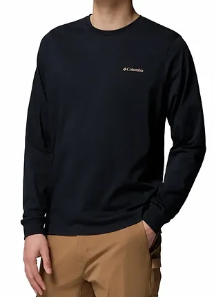 Толстовка мужская columbia cscTM seasonal logo ls tee черная 2013541-007