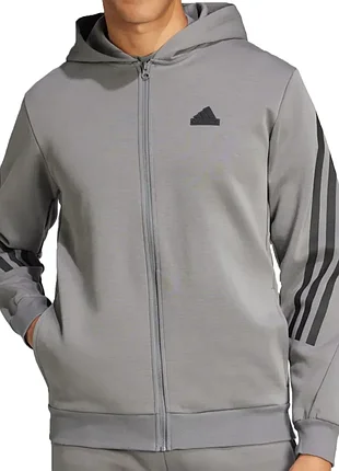Мужская толстовка adidas m fi 3s fz графитовая