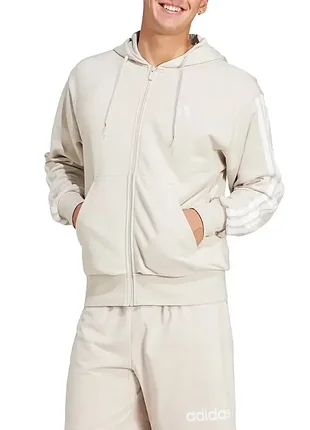 Мужская толстовка adidas m 3s ft fz hd бежевая