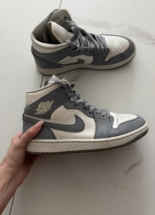 Nike air gordan 1 grey high високі кросівки кеди найк джордан