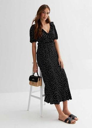 Платье миди polka dot в горошек new look