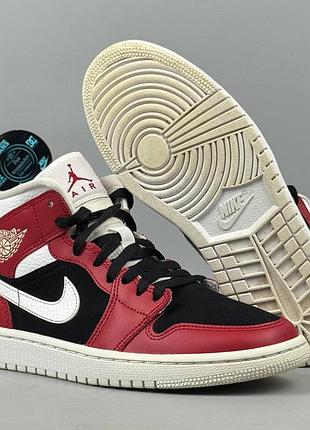Nike air jordan 1 mid кеды кеди кроссовки кросівки обувь взуття шкіра черевики демисезон ботинки кожа классика найк джордан баскетбол