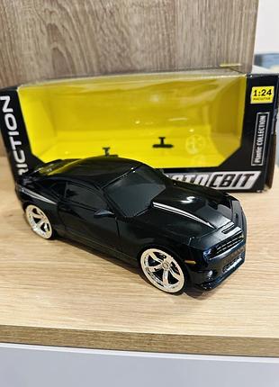 Іграшкова моделька автосвіт chevrolet camaro інерційна чорна