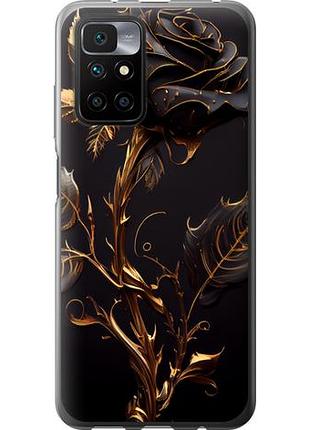 Чехол на xiaomi redmi 10 роза 3 из силикона fch_0001356