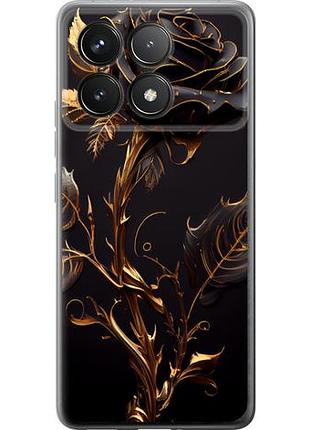 Чехол на xiaomi poco f6 pro роза 3 из силикона fch_0150714
