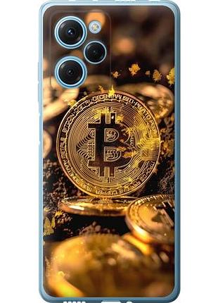 Чехол на xiaomi redmi note 12 pro speed золотая лихорадка биткойна из силикона fch_0151268