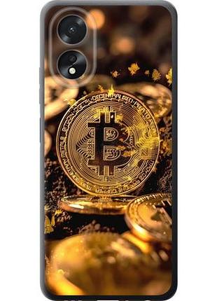 Чехол на oppo a18 золотая лихорадка биткойна из силикона fch_0151303