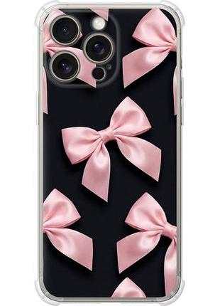 Чехол на iphone 15 pro max coquette ribbons dark coquette из силикона fch_0149943