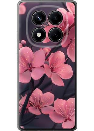 Чехол на xiaomi redmi note 14 pro 4g пурпурная сакура из силикона fch_0150036