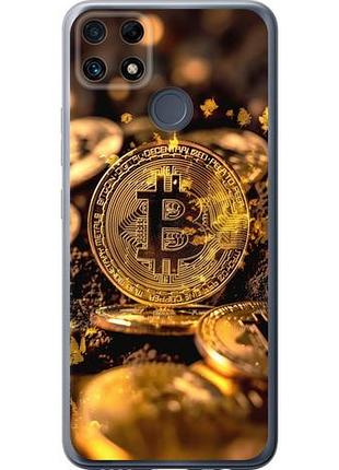 Чехол на realme c25 золотая лихорадка биткойна из силикона fch_0151302