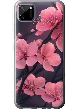 Чехол на realme c11 2020 пурпурная сакура из силикона fch_0149999