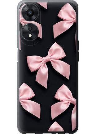 Чехол на oppo a58 5g coquette ribbons dark coquette из силикона fch_0149894