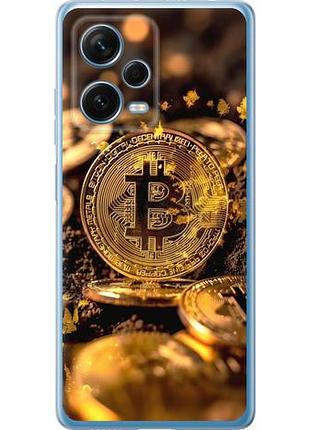 Чехол на xiaomi redmi note 12 pro+ 5g золотая лихорадка биткойна из силикона fch_0151269
