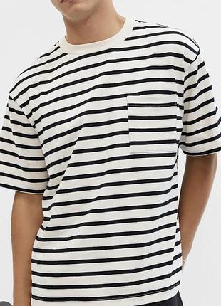 Смугаста щільна футболка gap