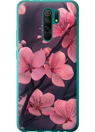 Чехол на xiaomi redmi 9 пурпурная сакура из силикона fch_0149972