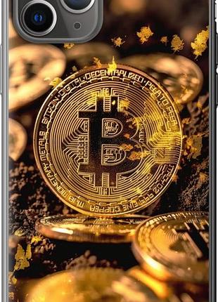 Чехол на iphone 11 pro золотая лихорадка биткойна из пластика fch_0138458