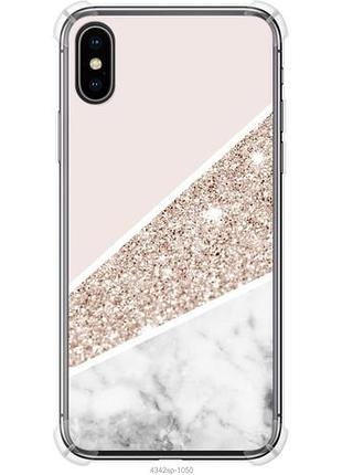 Чехол на iphone x пастельный мрамор из силикона fch_0151064