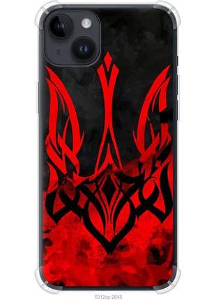 Чехол на iphone 14 plus герб украины из силикона fch_0150132