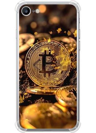 Чехол на iphone 7 золотая лихорадка биткойна из силикона fch_0151307