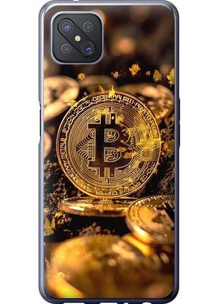 Чехол на oppo a92s золотая лихорадка биткойна из силикона fch_0151281