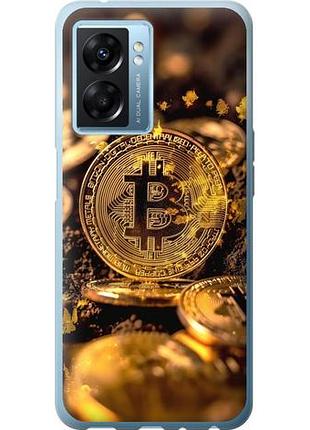 Чехол на oppo a77 5g золотая лихорадка биткойна из силикона fch_0151249