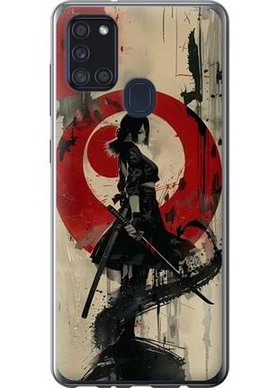 Чехол на samsung galaxy a21s a217f боевое искусство из силикона fch_0164405