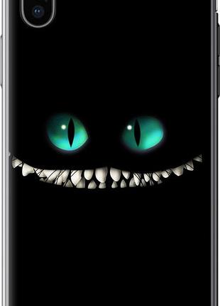 Чехол на iphone x чеширский кот из пластика fch_0151943