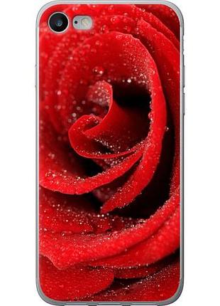 Чехол на iphone 8 красная роза из пластика fch_0154209