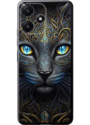Чехол на xiaomi poco m6 pro 5g кошка из силикона fch_0152327