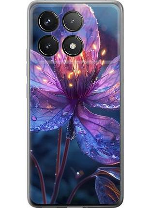 Чехол на xiaomi poco f6 pro магический цветок из силикона fch_0151597