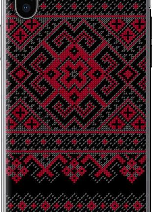 Чехол на iphone x вышиванка 52 из силикона fch_0154056