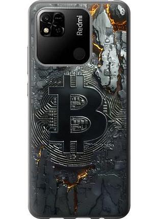 Чехол на xiaomi redmi 9c раскаленный биткойн из силикона fch_0150516