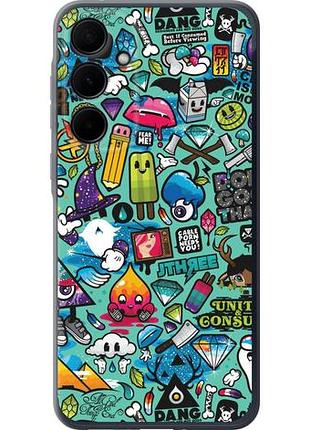 Чехол на samsung galaxy a35 стикер бомбинг 1 из силикона fch_0153338