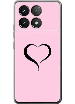 Чехол на xiaomi poco f6 pro сердце 1 из силикона fch_0153953