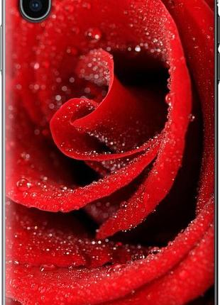 Чехол на iphone xs max красная роза из силикона fch_0154201