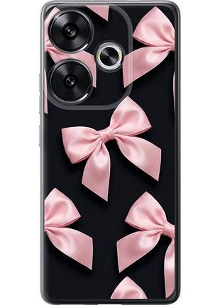 Чехол на xiaomi poco f6 coquette ribbons dark coquette из силикона fch_0149961